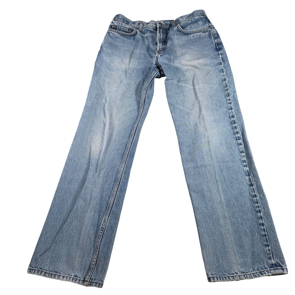 Brooks Brothers 346 Jeans Mens 34x32 Blue Straight Leg Light Wash Cotton READ